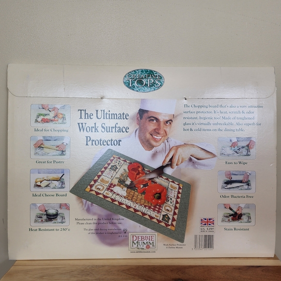 Christmas Glass Cutting Board Santa Snowman Trivet Counter Saver Chopping Board - Picture 3 of 8